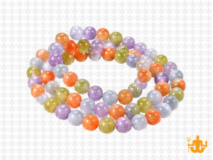 6mm Mix Fusion Jade Round Beads 15.5" Natural Dyed [6r20b]