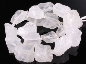 20-25mm Crystal Free Shape Rough Stone Beads 15.5" natural [h22w]