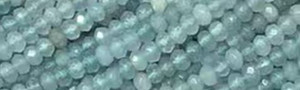 4mm Amazonite Jade dyed Faceted Rondelle Beads 15.5" [v0356]