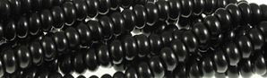 4mm Black Magnesite Rondelle Beads t531k 15.5" [v0597n]
