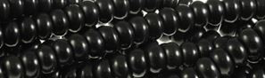 6mm Black Magnesite Rondelle Beads t532k 15.5" [v0597o]