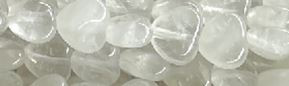 15mm Snow Quartz Heart Beads 15.5" [v0625]