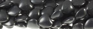 14mm Black Magnesite Heart Beads t399k 15.5" [v0657]
