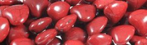 14mm Red Magnesite Heart Beads t399r 15.5" [v0667]