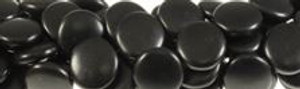 10mm Black Magnesite Coin Beads t550k 15.5" [v0766]