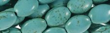 13x18mm Blue Turquoise Oval Beads t381b 15.5" [v0878]