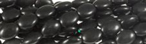 8x10mm Black Magnesite Oval Beads t549k 15.5" [v0886]