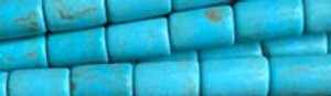 5x8mm Blue Turquoise Tube Beads 15.5" [v0980]