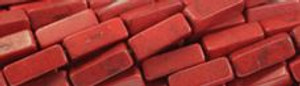4x13mm Red Magnesite Cube Beads t544r 15.5" [v1063]