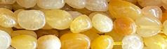 8x12mm Golden Jade Pebble Beads 15.5" [v1111]