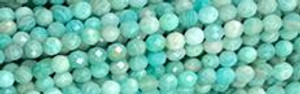 8mm Amazonite dyed Faceted Round Beads 15.5" [v1404]