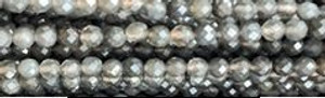 8mm Smoky Quartz Faceted Round Beads 15.5" [v1411]