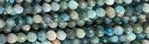 8mm Moss Agate Faceted Round Beads 15.5" [v1417]