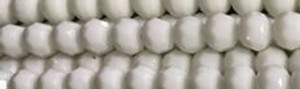 8mm White Obsidian Faceted Round Beads 15.5" [v1446]