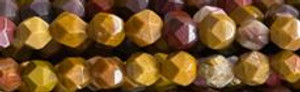 8mm Mookaite Faceted Hexagon Beads 15.5" [v1570]