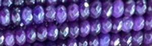 8mm Amethyst Brazil Faceted Rondelle Beads 15.5" [v1603]