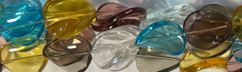 16mm Mix Quartz syntheticTwisted Beads u87x 15.5" [v2007]