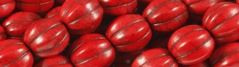 10mm Red Magnesite Rope Beads t511r 15.5" [v2074]