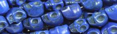 12x10mm Lapis Magnesite Skull Beads t176l 15.5" [v2091]