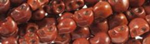 12x10mm Brown Magnesite Skull Beads t176c 15.5" [v2098a]