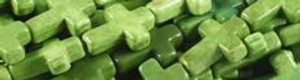 12x16mm Green Magnesite Cross Beads t355g 15.5" [v2098i]