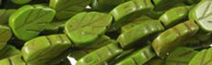 8x12mm Green Magnesite Leaf Beads t372g 15.5" [v2098u]
