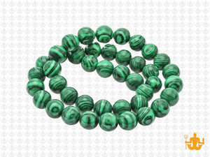 8mm Matte Green Malachite Round Beads 15.5" synthetic [8r37m]