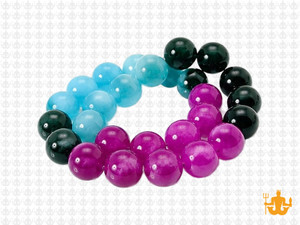 10mm  Multi-Colors Jade & Agate Beads 15.5" [10x57]