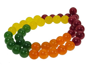 10mm  Multi-Colors Jade & Agate Beads 15.5" [10x58]