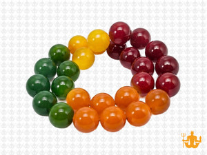 10mm  Multi-Colors Jade & Agate Beads 15.5" [10x58]