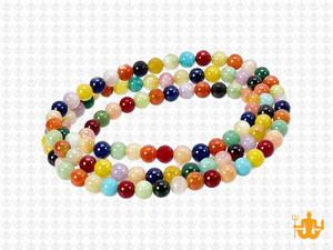 4mm Mix Gemstone Round Beads 15.5" dyed [4b5x]