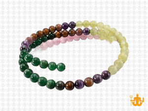 4mm  Multi-Colors Jade & Agate Beads 15.5" [4x65]