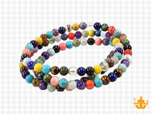 4mm Mix Stones Round Beads 15.5" dyed [4x99a]