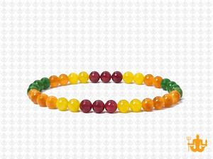 4mm Carnelian  & Jade Bracelet 7.5" [b1x69]