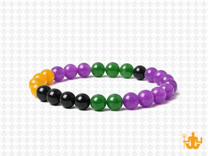 6mm Onyx, Aventurine & Jade Bracelet 7.5" [b2x51]