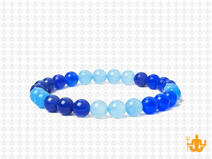 6mm Multi-Colors Jade Bracelet 7.5" [b2x53]