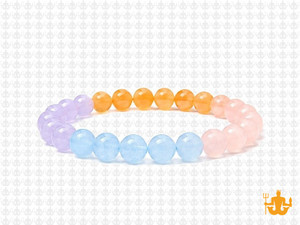 6mm Carnelian, Rose Quartz  & Jade Bracelet 7.5" [b2x55]