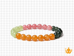 6mm Carnelian, Onyx  & Jade Bracelet 7.5" [b2x84]