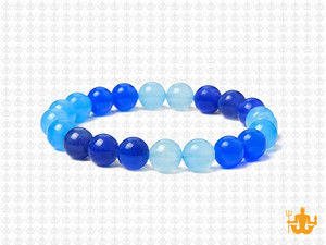 8mm Multi-Colors Jade Bracelet 7.5" [b3x53]