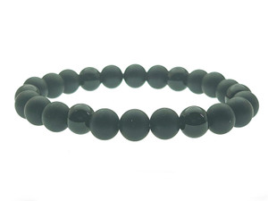 8mm Onyx & Matte Onyx Bracelet 7.5" [b3x73]