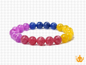 8mm Multi-Colors Jade Bracelet 7.5" [b3x82]