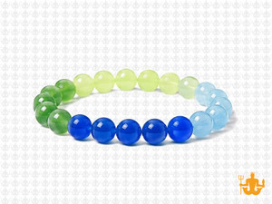 8mm Multi-Colors Jade Bracelet 7.5" [b3x83]