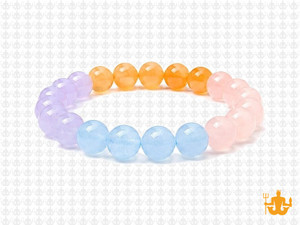 10mm Carnelian, Rose Quartz  & Jade Bracelet 7.5" [b4x55]