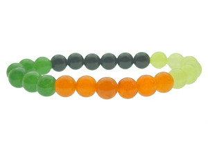 10mm Carnelian, Onyx  & Jade Bracelet 7.5" [b4x70]