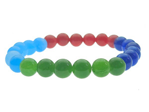 10mm Aventurine &  Jade Bracelet 7.5" [b4x78]