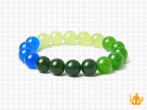 10mm Aventurine &  Jade Bracelet 7.5" [b4x80]