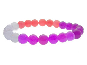 10mm Carnelian  & Jade Bracelet 7.5" [b4x85]