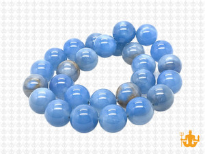 10mm Blue Calcite Round Beads 15.5", Natural [10m6]