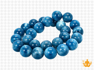 10mm Blue Apatite Round Beads 15.5", Natural [10m8]