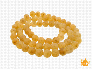 6mm Matte Golden Rutilated Round Beads 15.5", Natural [6m7m]